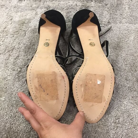 10 NWOB Suede Sandals Breanna 85Mm Tory Burch - Picture 5 of 8
